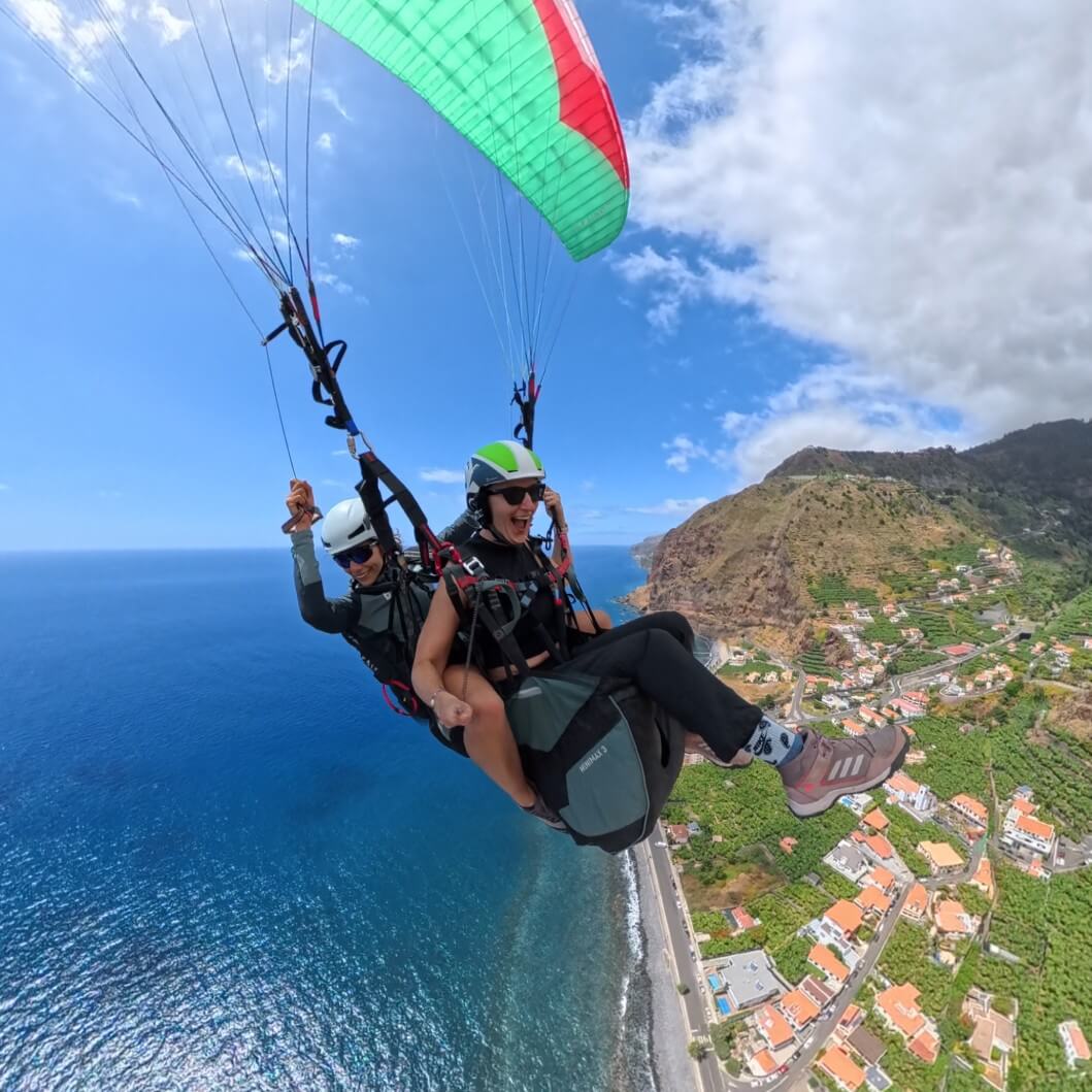 Madeira Paragliding — Tandem Paragliding over Madeira coastline